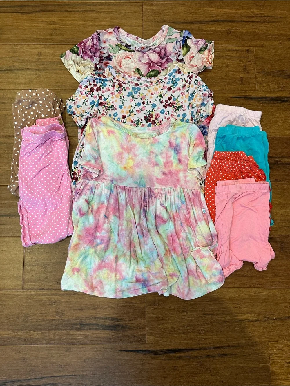 Posh Peanut Girls Mix & Match Bundle of 9 bamboo pieces size 7Y playwear school